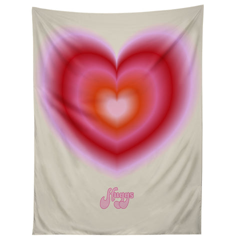 Ana Rut Bre Fine Art pink love heart I Tapestry