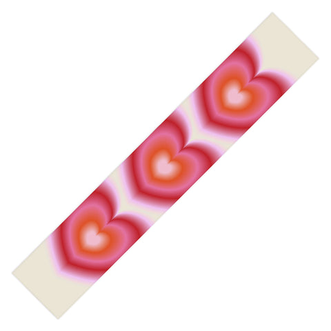 Ana Rut Bre Fine Art pink love heart I Table Runner