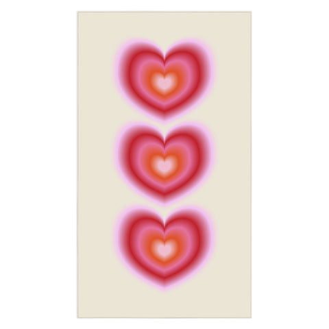 Ana Rut Bre Fine Art pink love heart I Tablecloth