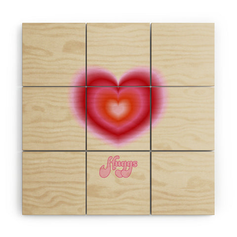 Ana Rut Bre Fine Art pink love heart I Wood Wall Mural