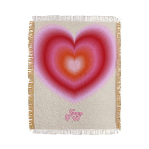 Ana Rut Bre Fine Art pink love heart I Throw Blanket