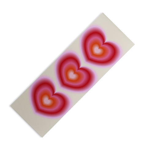Ana Rut Bre Fine Art pink love heart I Yoga Mat
