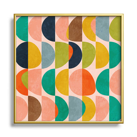 Ana Rut Bre Fine Art shapes abstract II Square Metal Framed Art Print