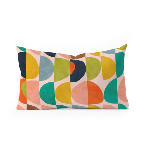 Ana Rut Bre Fine Art shapes abstract II Oblong Throw Pillow Havenly