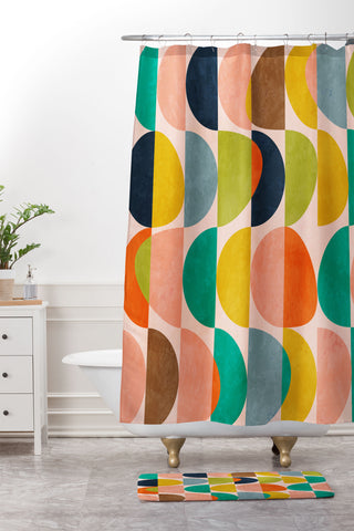 Ana Rut Bre Fine Art shapes abstract II Shower Curtain And Mat