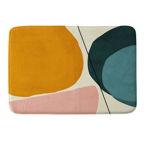 Ana Rut Bre Fine Art shapes geometric minimal paint Memory Foam Bath Mat