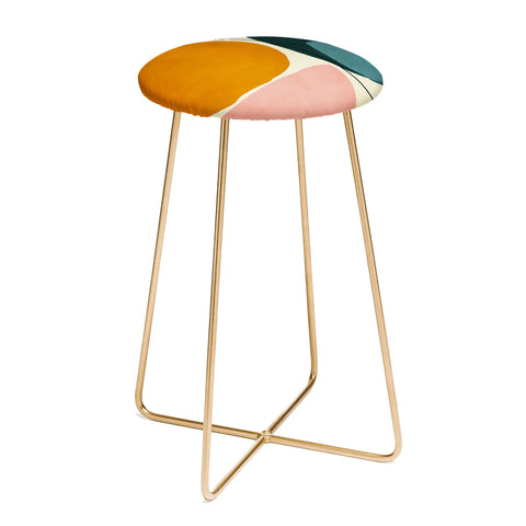 Ana Rut Bre Fine Art shapes geometric minimal paint Counter Stool
