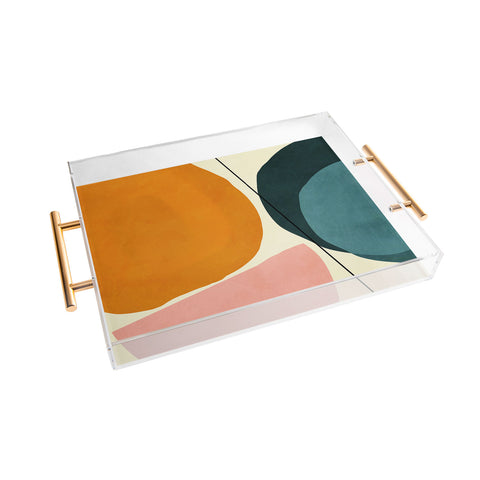 Ana Rut Bre Fine Art shapes geometric minimal paint Acrylic Tray