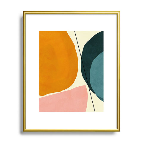 Ana Rut Bre Fine Art shapes geometric minimal paint Metal Framed Art Print