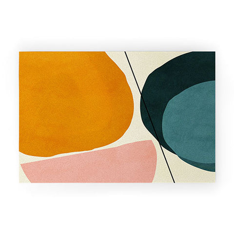 Ana Rut Bre Fine Art shapes geometric minimal paint Welcome Mat