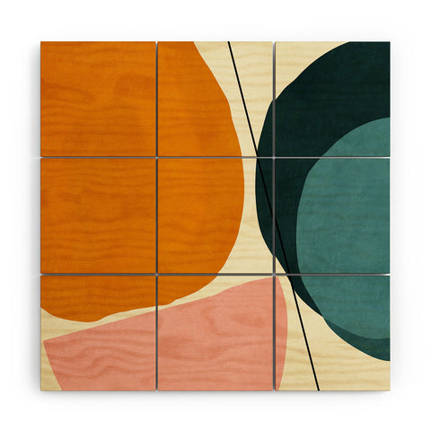 Ana Rut Bre Fine Art shapes geometric minimal paint Wood Wall Mural