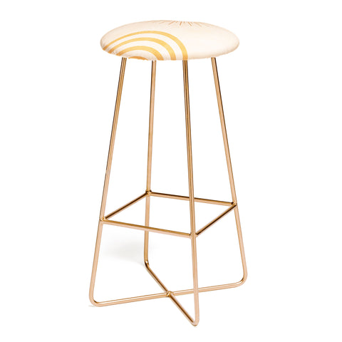 Ana Rut Bre Fine Art shapes geometry sun minimal Bar Stool