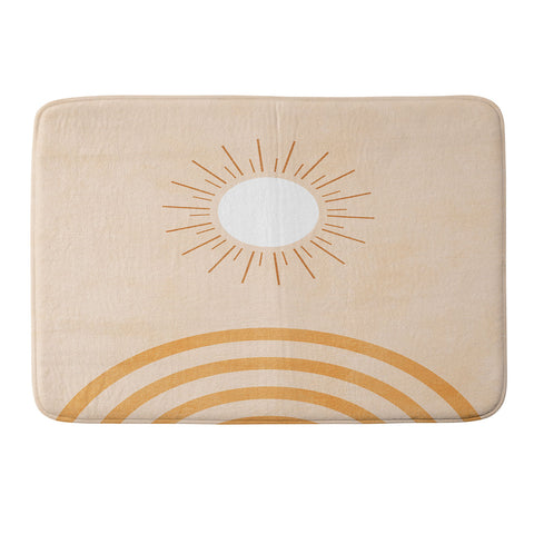 Ana Rut Bre Fine Art shapes geometry sun minimal Memory Foam Bath Mat Havenly