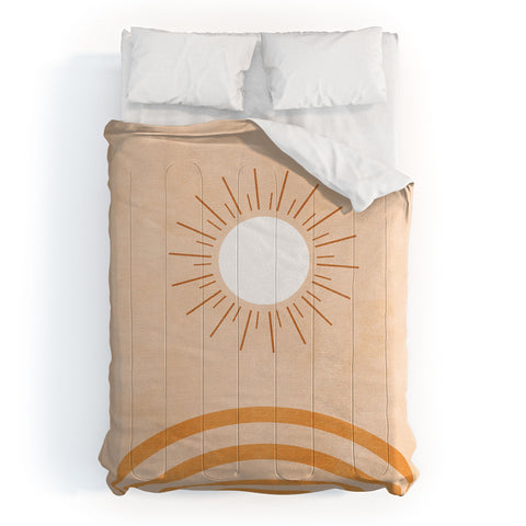 Ana Rut Bre Fine Art shapes geometry sun minimal Comforter