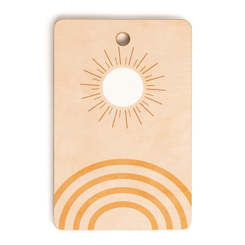Ana Rut Bre Fine Art shapes geometry sun minimal Cutting Board Rectangle