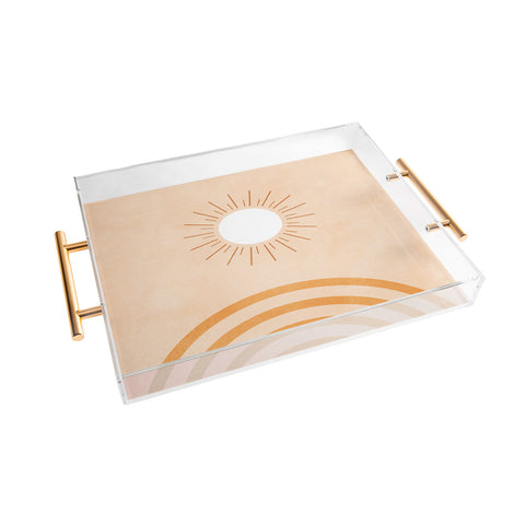 Ana Rut Bre Fine Art shapes geometry sun minimal Acrylic Tray