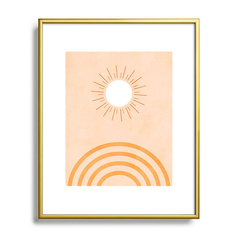 Ana Rut Bre Fine Art shapes geometry sun minimal Metal Framed Art Print
