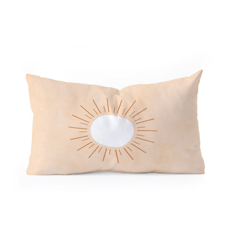 Ana Rut Bre Fine Art shapes geometry sun minimal Oblong Throw Pillow Havenly