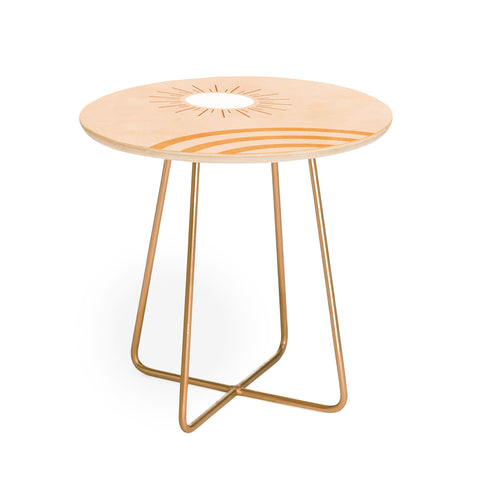 Ana Rut Bre Fine Art shapes geometry sun minimal Round Side Table
