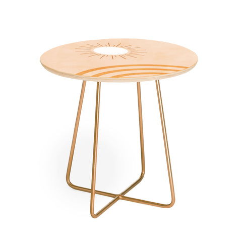 Ana Rut Bre Fine Art shapes geometry sun minimal Round Side Table