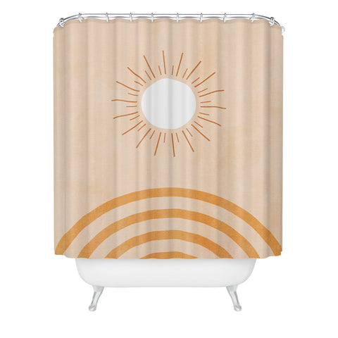 Ana Rut Bre Fine Art shapes geometry sun minimal Shower Curtain Havenly