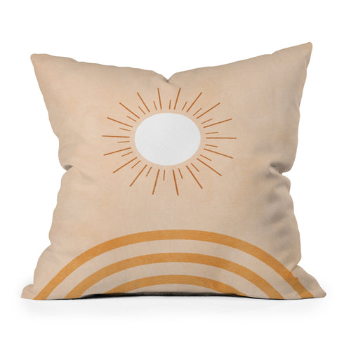 Ana Rut Bre Fine Art shapes geometry sun minimal Outdoor Throw Pillow Havenly