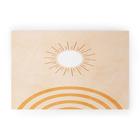 Ana Rut Bre Fine Art shapes geometry sun minimal Welcome Mat