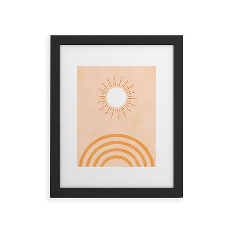 Ana Rut Bre Fine Art shapes geometry sun minimal Framed Art Print