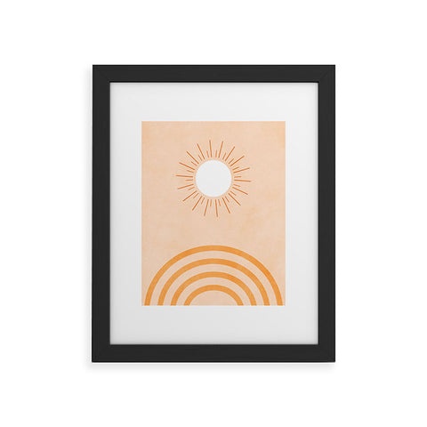 Ana Rut Bre Fine Art shapes geometry sun minimal Framed Art Print