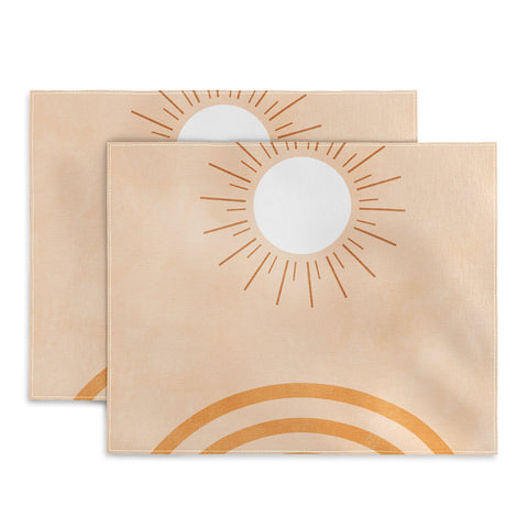 Ana Rut Bre Fine Art shapes geometry sun minimal Placemat