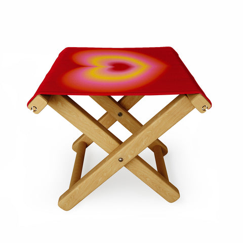 Ana Rut Bre Fine Art valentine red Folding Stool