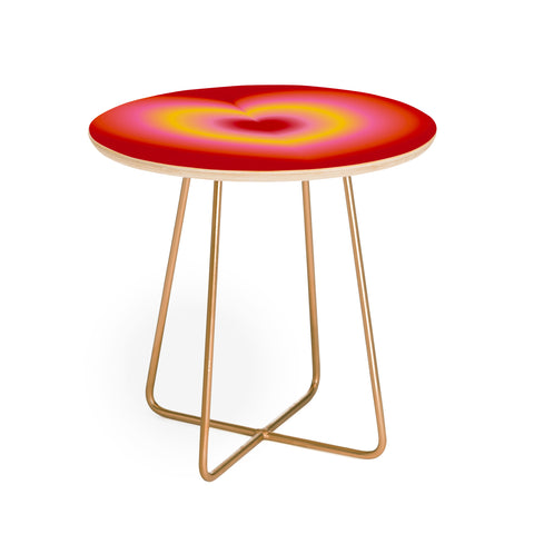 Ana Rut Bre Fine Art valentine red Round Side Table