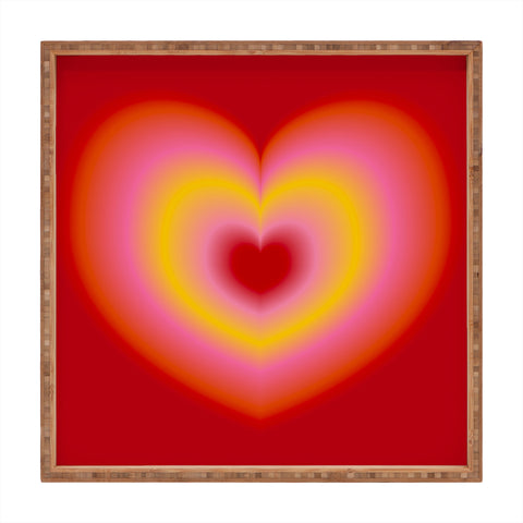 Ana Rut Bre Fine Art valentine red Square Tray