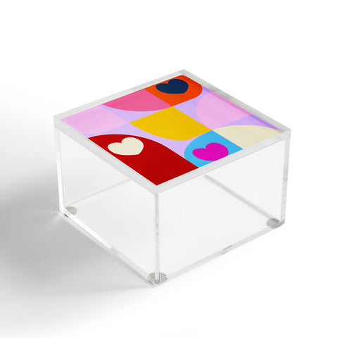 Ana Rut Bre Fine Art Vday hearts mid century modern Acrylic Box