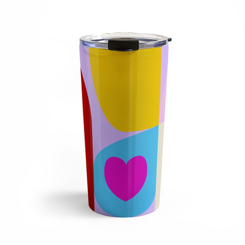 Ana Rut Bre Fine Art Vday hearts mid century modern Travel Mug