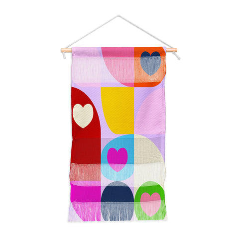 Ana Rut Bre Fine Art Vday hearts mid century modern Wall Hanging Portrait