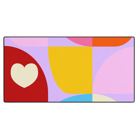 Ana Rut Bre Fine Art Vday hearts mid century modern Desk Mat
