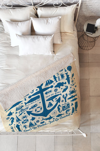Anderson Design Group Anchors Aweigh Fleece Throw Blanket