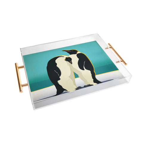 Anderson Design Group Arctic Penguins Acrylic Tray