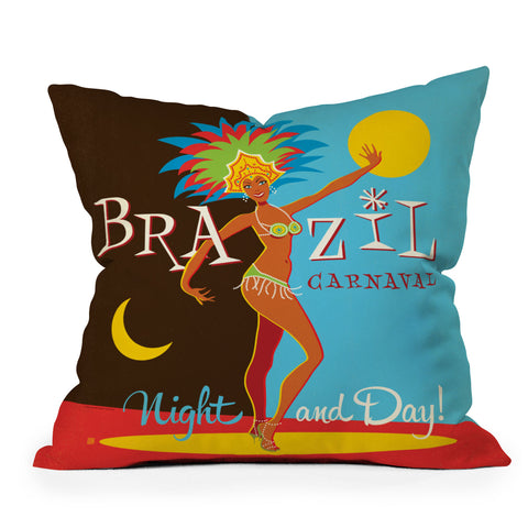 Anderson Design Group Brazil Carnaval Outdoor Throw Pillow
