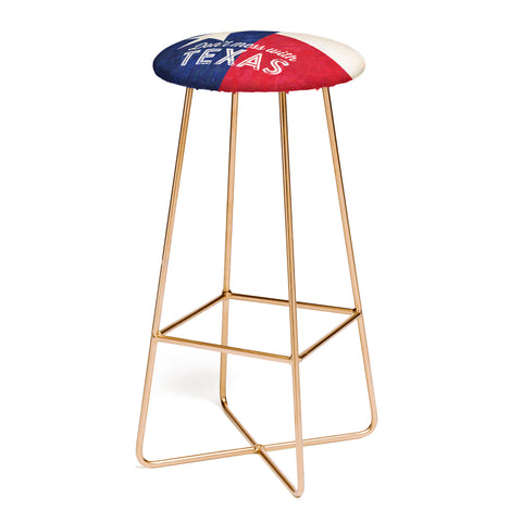 Anderson Design Group Dont Mess With Texas Flag Bar Stool