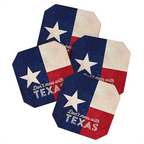 Anderson Design Group Dont Mess With Texas Flag Coaster Set