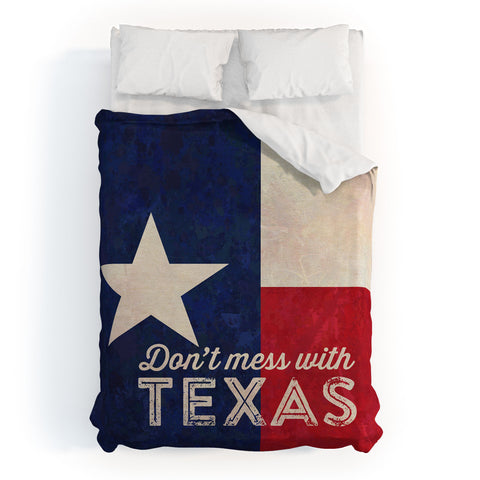 Anderson Design Group Dont Mess With Texas Flag Duvet Cover