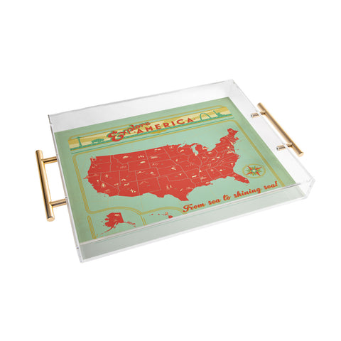 Anderson Design Group Explore America Acrylic Tray