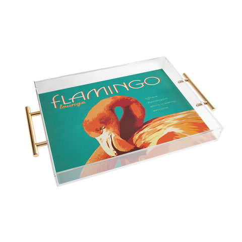Anderson Design Group Flamingo Lounge Acrylic Tray