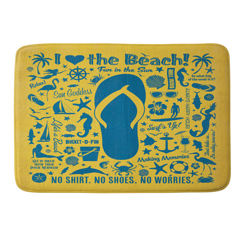 Anderson Design Group Flip Flop Pattern Memory Foam Bath Mat