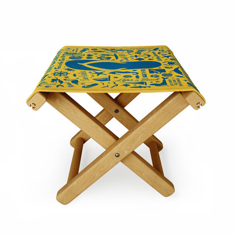 Anderson Design Group Flip Flop Pattern Folding Stool
