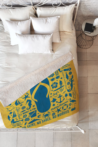 Anderson Design Group Flip Flop Pattern Fleece Throw Blanket