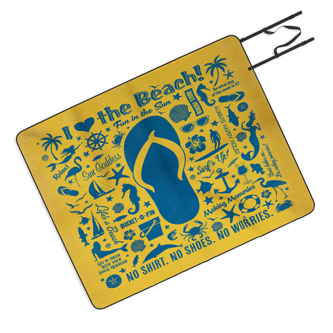 Anderson Design Group Flip Flop Pattern Picnic Blanket