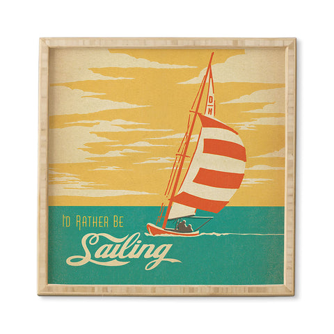 Anderson Design Group I Would Rather Be Sailing Framed Wall Art